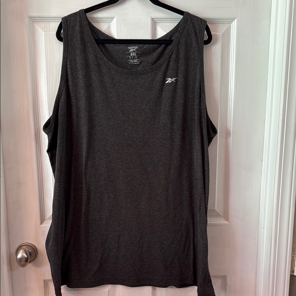 Reebok Dark Gray Sleeveless Muscle Tee Relaxed Fit